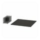 Black drawer organisers with 24 adjustable abs plastic pegs on a peg board.