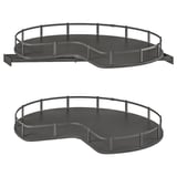 Two UTRUSTA carousels with circular shelves for kitchen storage, modern look.