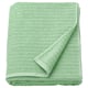 Folded light green VÅGSJÖN bath towel, made of 100% cotton, with a soft, textured surface and overlocked edges.