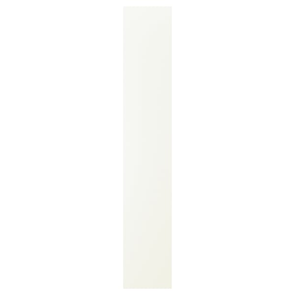 Ikea VALLSTENA: white kitchen cabinet door, sleek design, smooth material, rectangle shape.