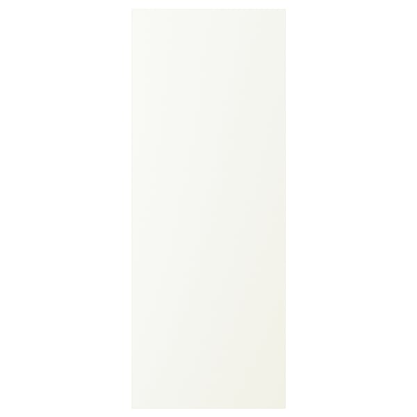 VALLSTENA kitchen cabinet doors in white, made of particleboard with a plastic foil finish.