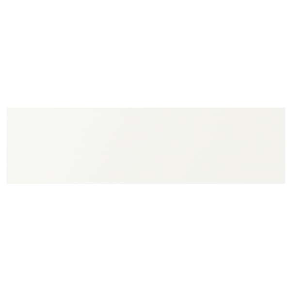 VALLSTENA white kitchen cabinet panel, smooth foil surface, rectangular design.