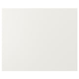 White VEDDINGE kitchen cabinet doors, sleek and modern, fiberboard and polyurethane, seamless finish.