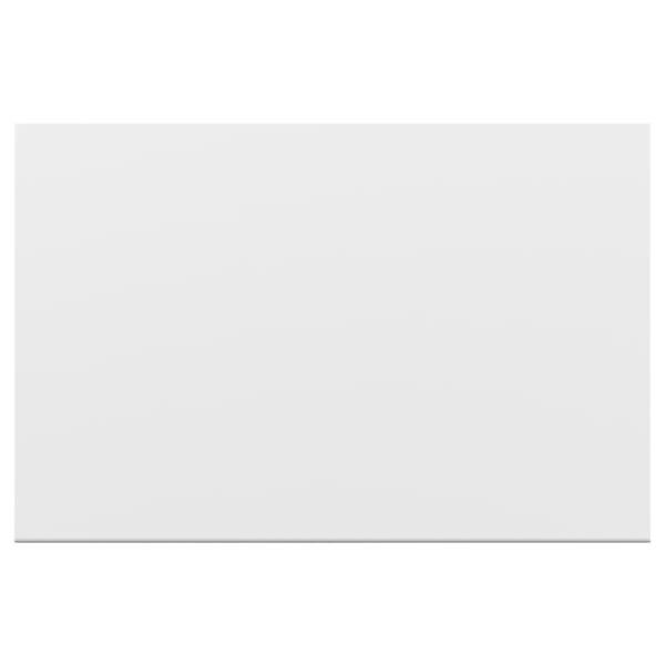 White VEDDINGE kitchen panel, rectangular, smooth, lacquered fiberboard.