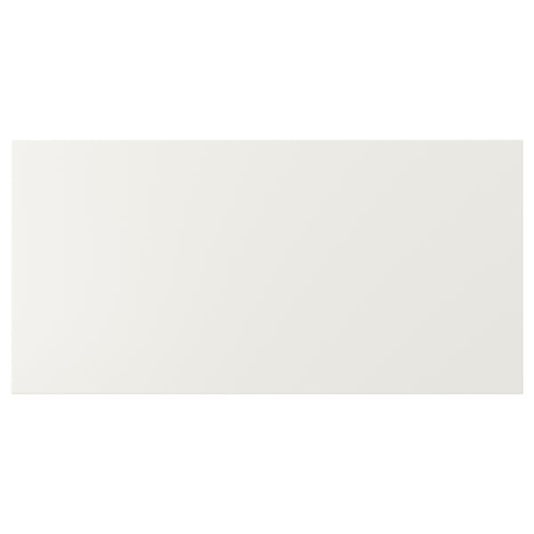 VEDDINGE white kitchen cabinets, sleek modern design, made from fibreboard and polyurethane paint.