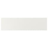White VEDDINGE kitchen front, sleek, modern, fiberboard, durable finish.