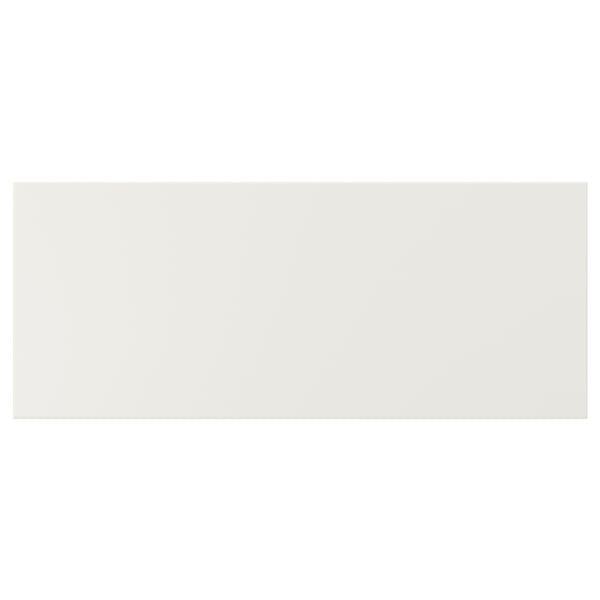 VEDDINGE white kitchen fronts, rectangular, sleek, modern, smooth fibreboard panels.