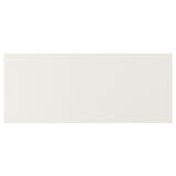 VEDDINGE white kitchen fronts, rectangular, sleek, modern, smooth fibreboard panels.
