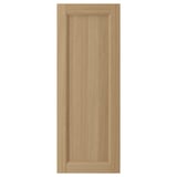 VEDHAMN oak wood cabinet door, rectangular, natural, solid oak frame, warm wood grain.