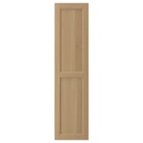 VEDHAMN natural wood kitchen door with oak veneer and solid oak frame in rectangular shape.