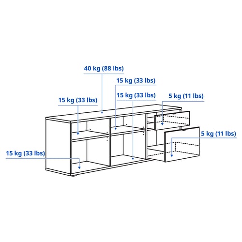 Illustration with measurements for the product: VIHALS.