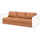 VIMLE Sofa section, Grann/Bomstad golden brown