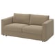VIMLE beige sofa-bed is compact and cosy. Its modern design fits any space.