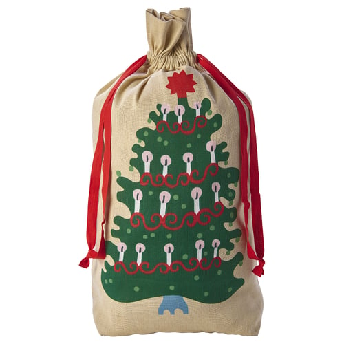 VINTERFINT Bag with string, Christmas pattern, 35 ½x22 "