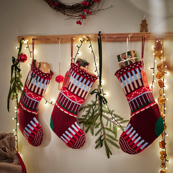 VINTERFINT Christmas stocking, striped multicolor