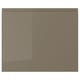 VOXTORP drawer front, dark grey-brown, glossy finish, rectangle shape, sleek design.