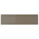 VOXTORP drawer front: sleek, modern, dark grey-brown, glossy finish, rectangular shape, easy-clean, integrated handle.