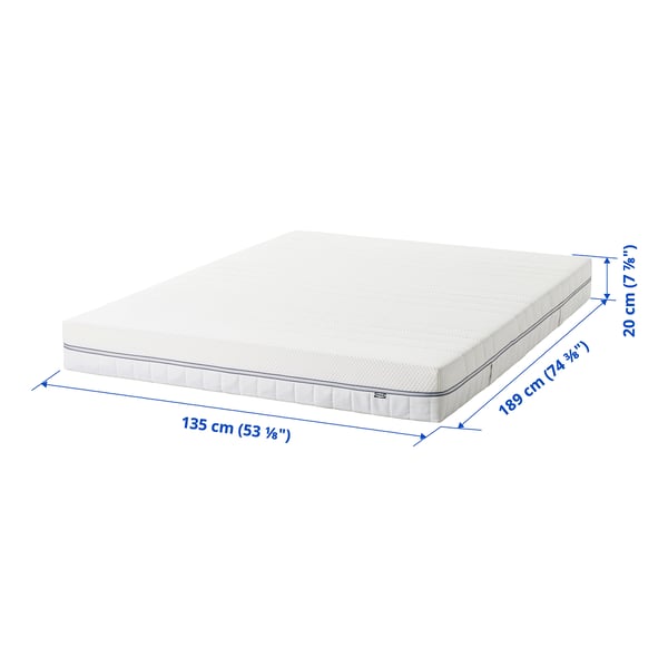 ÅBROTTEN Matelas en mousse, ferme/blanc, Deux places