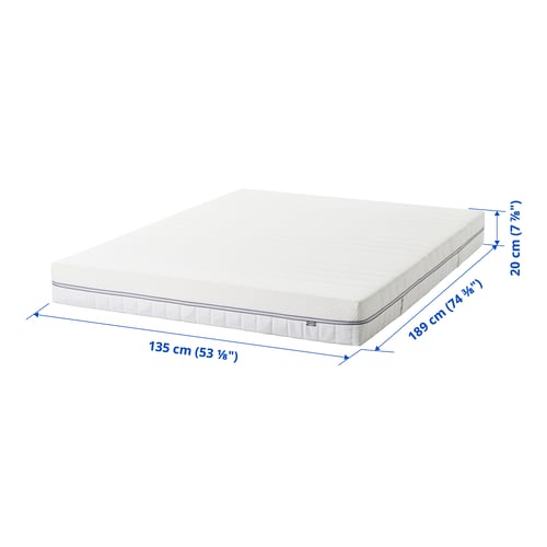 ÅBROTTEN Matelas en mousse, ferme/blanc, Deux places