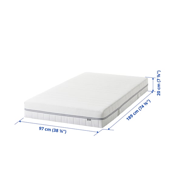 ÅBROTTEN Matelas en mousse, ferme/blanc, 1 place