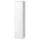 ÄNGSJÖN Armoire haute 1 porte, ultrabrillant blanc, 18x15x77 "