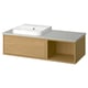 ÄNGSJÖN / BACKSJÖN Meuble de sdb avec lavabo, eff chêne/gris eff pierre, 49x21 1/2x16 1/4 "