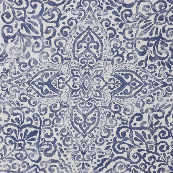 ÄNGSKLOCKA Rideau de douche, blanc/bleu, 71x71 "