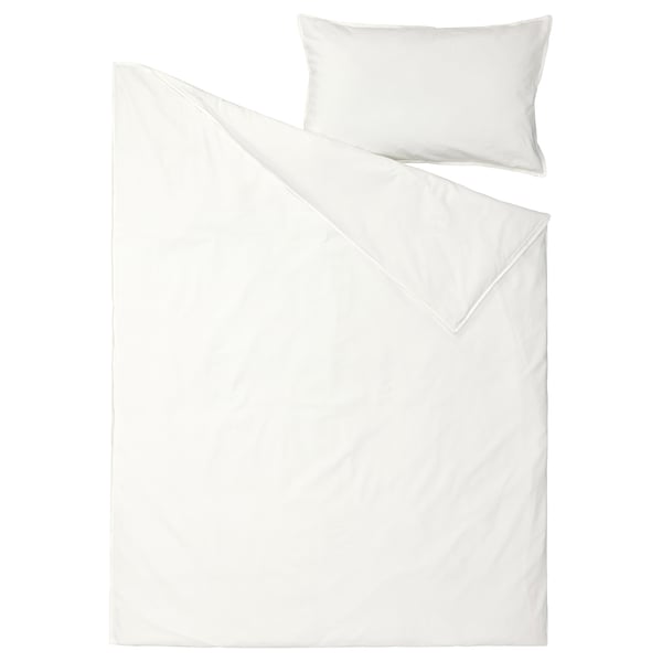 ÄNGSLILJA Housse de couette et taie(s), blanc, 1 place