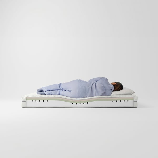 ÅKREHAMN Matelas en mousse, ferme/blanc, 1 place
