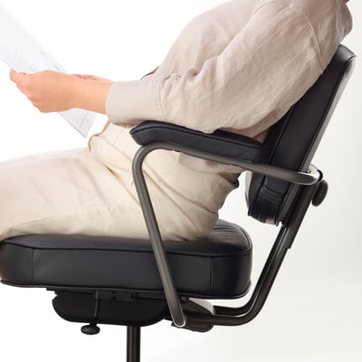 ALEFJÄLL Chaise de bureau, Glose noir