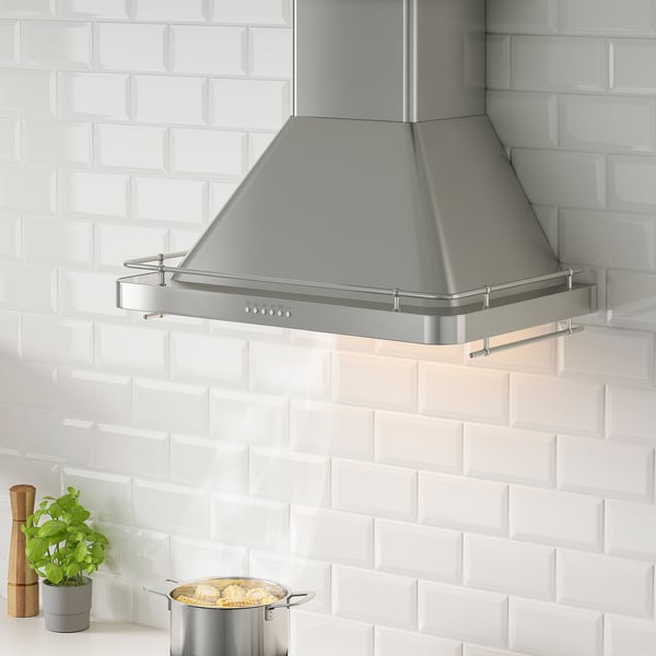ALLMÄNBILDAD Hotte murale, acier inox