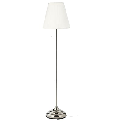 ÅRSTID Lampadaire, nickelé/blanc