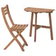 ASKHOLMEN Table mur+1 chaise pliante, ext, brun foncé, 27 1/2x17 3/8 "