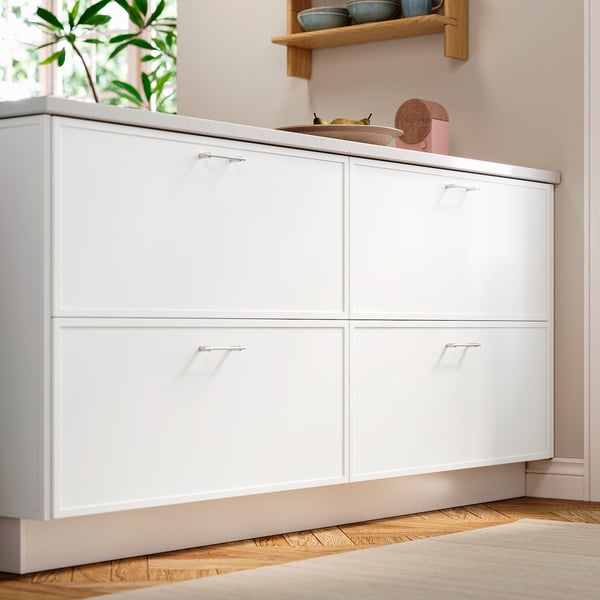 ASPUDDEN Façade de tiroir, blanc mat, 24x10 "