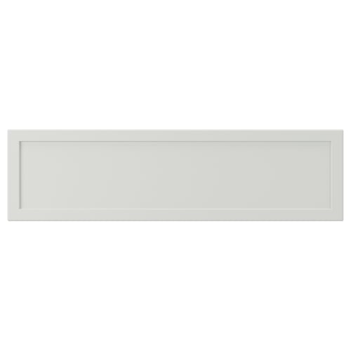 ASPUDDEN Façade de tiroir, gris clair, 18x5 "