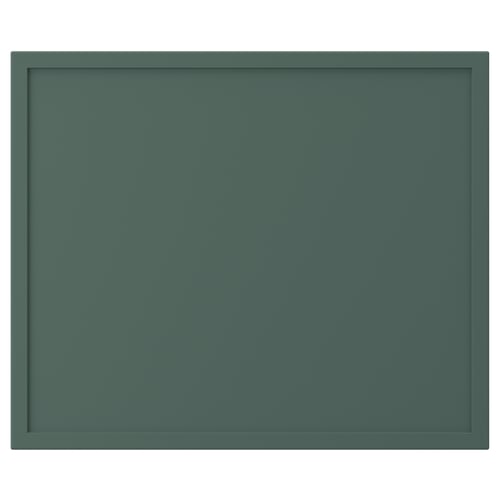 ASPUDDEN Façade de tiroir, gris-vert foncé, 18x15 "