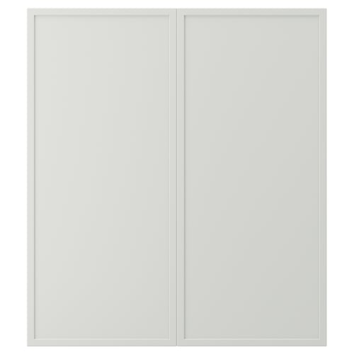 ASPUDDEN Porte arm inf angle 2p, gris clair, 13x30 "