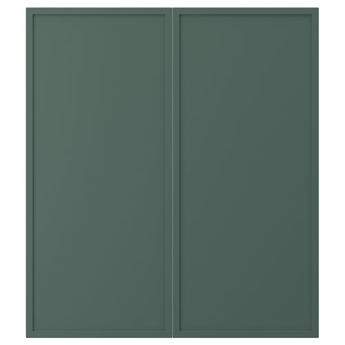 ASPUDDEN Porte arm inf angle 2p, gris-vert foncé, 13x30 "