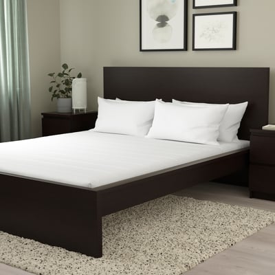 ÅSVANG Matelas en mousse, mi-ferme/blanc, Deux places