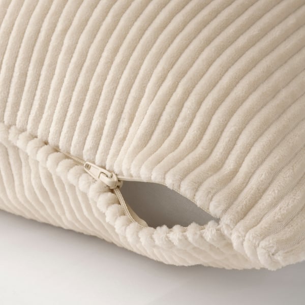 ÅSVEIG Housse de coussin, beige clair, 16x23 "