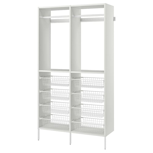 AURDAL Agencement armoire-penderie, blanc, 49 1/4x15 3/4x87 "