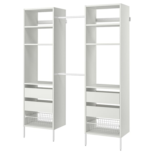 AURDAL Agencement armoire-penderie, blanc, 71 5/8-84 5/8x15 3/4x87 "