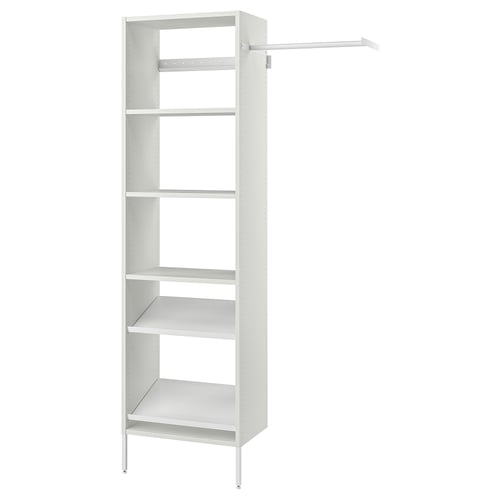 AURDAL Agencement armoire-penderie, blanc, 47-60x15 3/4x87 "