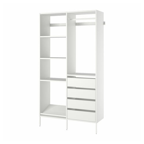 AURDAL Agencement armoire-penderie, blanc, 49 1/4x15 3/4x87 "