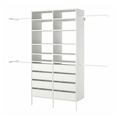AURDAL Agencement armoire-penderie, blanc, 92 1/8-118 1/8x15 3/4x87 "