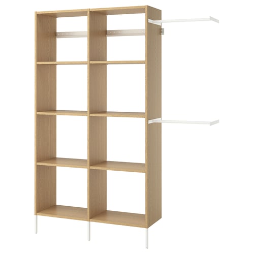 AURDAL Agencement armoire-penderie, chêne plaqué/blanc, 70 5/8-83 5/8x15 3/4x87 "