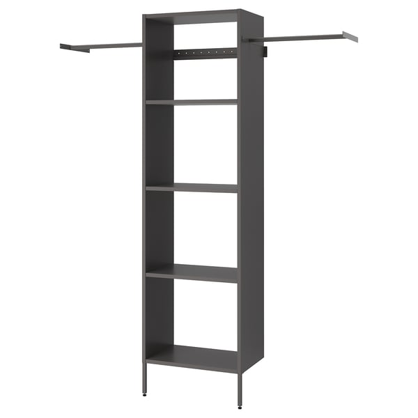 AURDAL Agencement armoire-penderie, gris foncé, 68 1/2-94 1/2x15 3/4x87 "