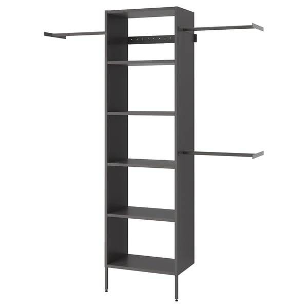 AURDAL Agencement armoire-penderie, gris foncé, 68 1/2-94 1/2x15 3/4x87 "