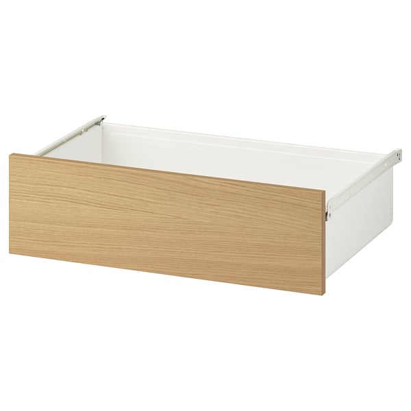AURDAL Tiroir, chêne plaqué/blanc, 22x16 3/8x6 1/2 "