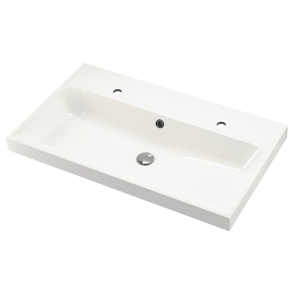 BACKSJÖN Lavabo, blanc, 36 1/8x21 "